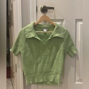 WinterSilks Light Green Knit Top